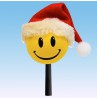 HappyBalls Happy Santa Red Hat Antenna Topper / Auto Dashboard Accessory (Fat Antenna) 